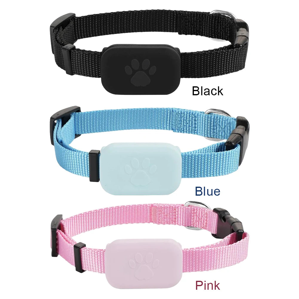 Waterproof Pet GPS Tracker - Dog & Cat Locator, with Adjustable Collar Anti Lost Dogs Real-time Tracking Device for iOS/Android