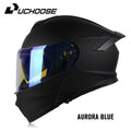 Uchoose DOT Approved Full Face Helmets Crash Motorbike Protective Gear Men Women Flip Up Helmet Motorcycle Double Sun Visor
