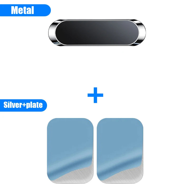 Strip Metal Magnetic Phone Holder Magnetic Car Phone Holder Stand Zinc Alloy Magnet Car GPS Support Mount Cellphone Holder Stand