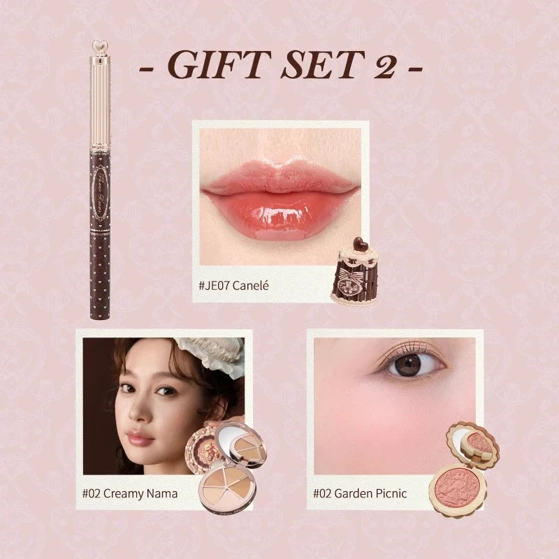 Flower Know Sweetie Bear Makeup Set Shimmer Matte Blush Lipstick Kit