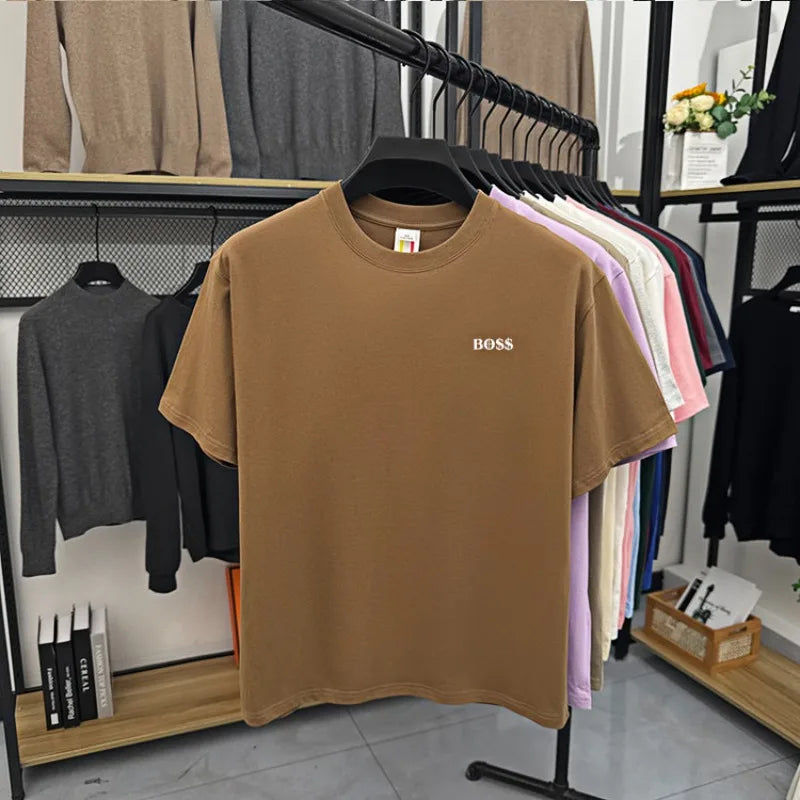 High end brand round neck short sleeved T-shirt print letters men's 2026 summer new  casual breathable T-shirt