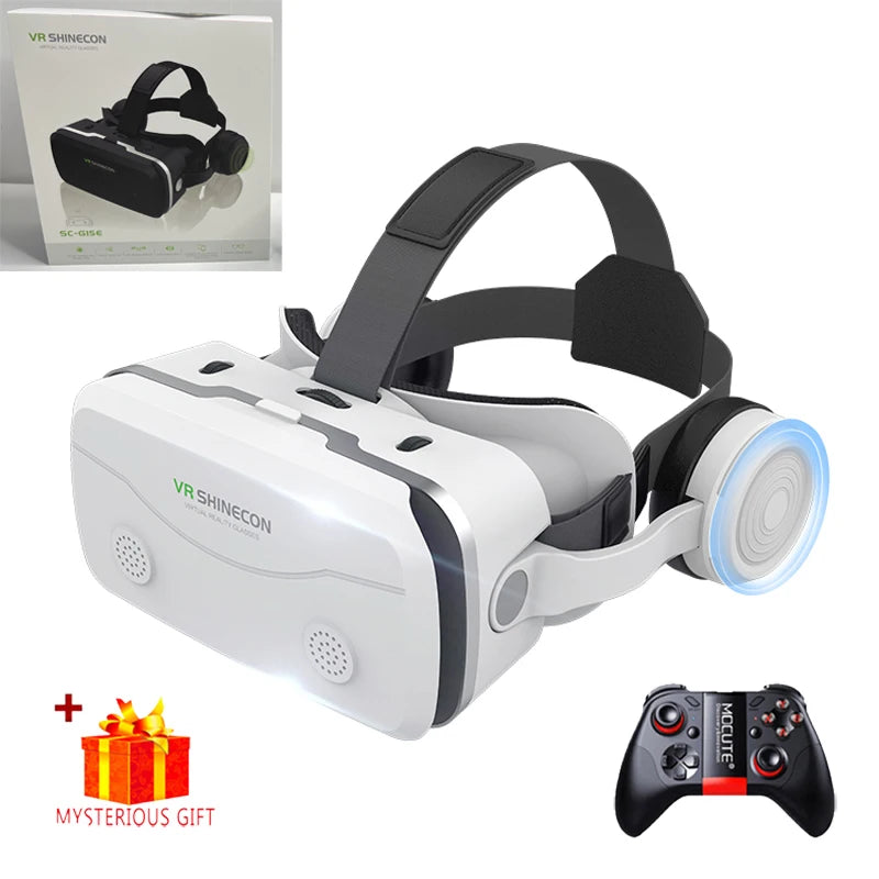 Virtual Reality VR Glasses 3D Headset Devices Viar Helmet Goggles Lenses Smart For Smartphones Phone Mobile Realidade Headphone