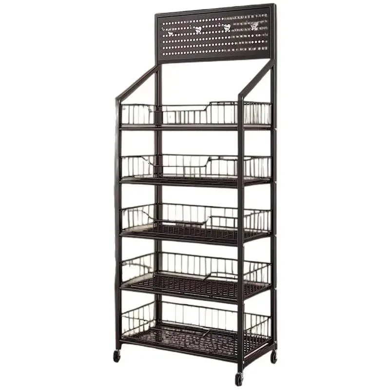 Multi-layer Removable Supermarket Snack Shelves Cart Convenience Store Checkout Page Home Storage Shelves Kitchen Island