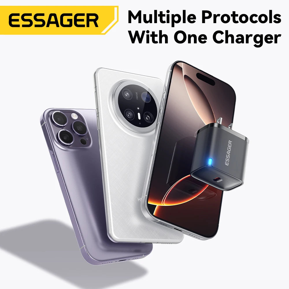 Cargador Mini USB-C 30W | Compacto y Potente - Compatible iPhone y Samsung