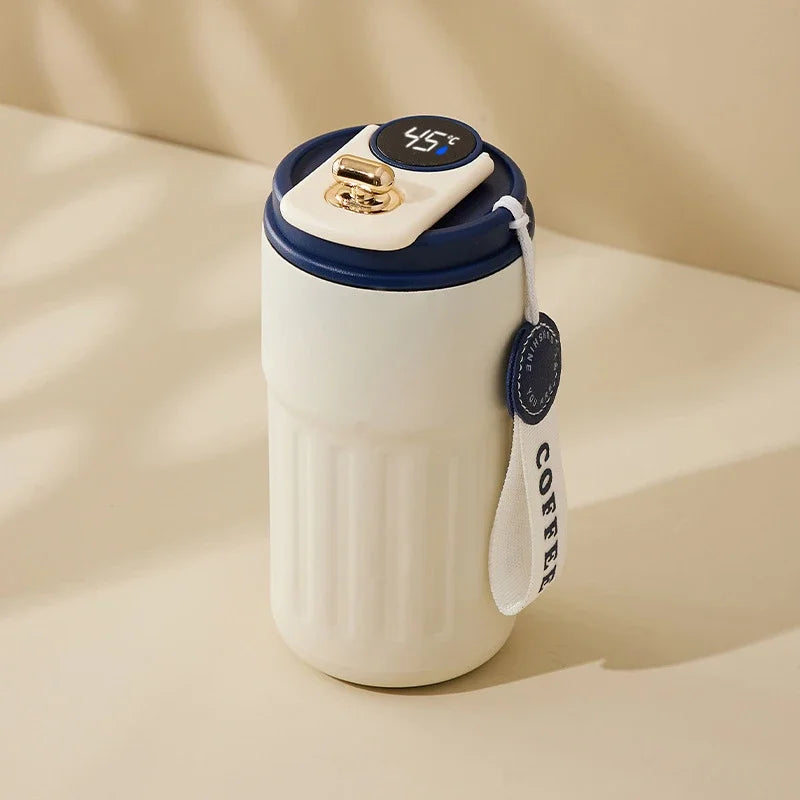 450ml Thermos Bottle Smart Display Temperature 316 Stainless Steel Vacuum Cup Office Coffee Cup Business Portable Thermal Mug