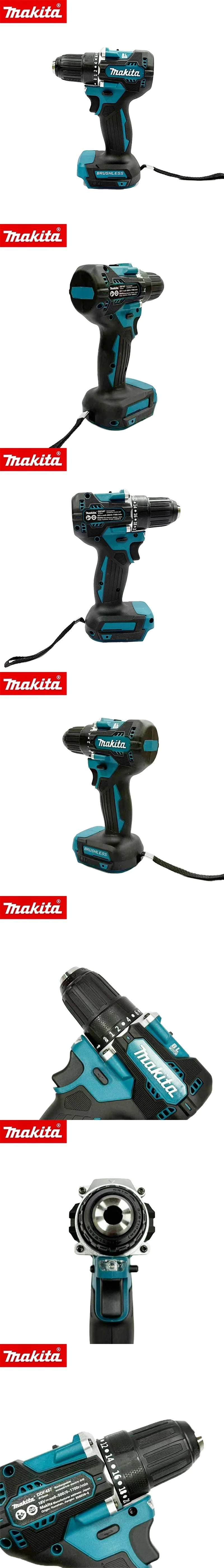 Makita DDF487 18V Cordless Brushless Electric Drill Driver Impact Screwdriver Rechargeable Power Tool (Only Tool)