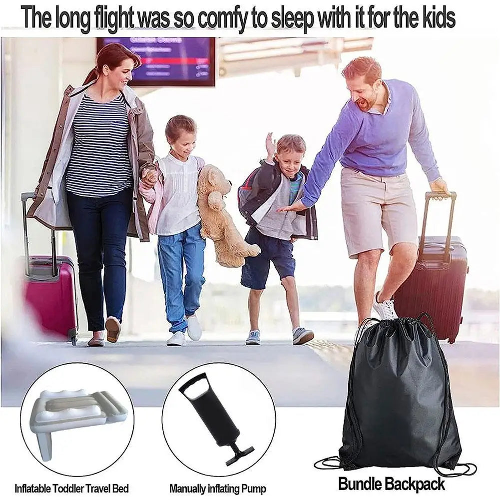 Portable Toddler Airplane Bed For Kid Baby Mattress Air Bed Seat Extender Sleeping Mattress Seat For Travel Car Road Trip
