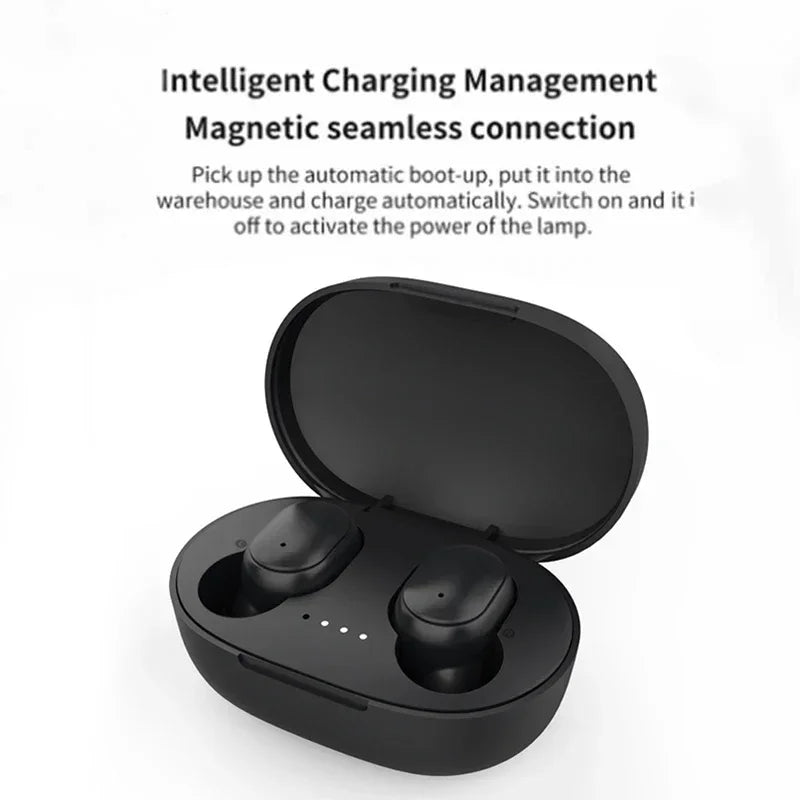 A6S TWS Wireless Bluetooth Headset with Mic Earbuds Noice Cancelling Earphone Bluetooth Headphones