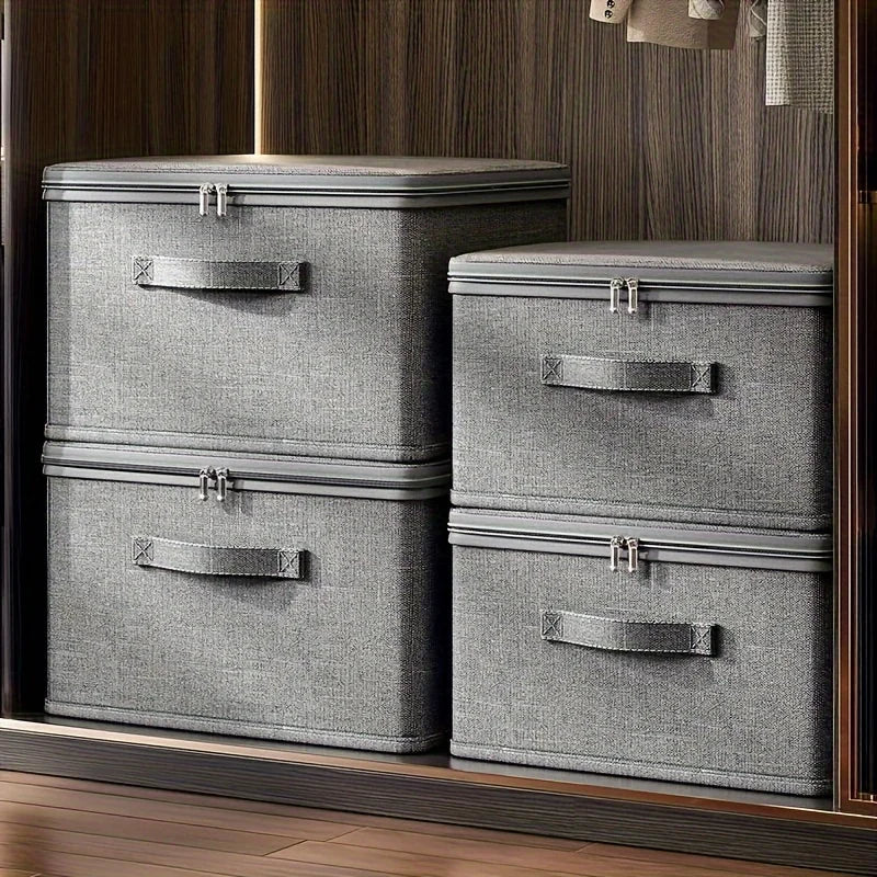 Caja de Almacenamiento Plegable con Tapa - Edredones y Ropa Interior
