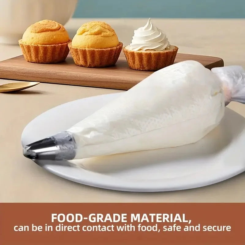 Disposable Piping Bags Cream Pastry Bags Cake Decorating Tool Cookie Cupcake Kitchen Baking Accessories Supplies 20-200Pcs ﻿