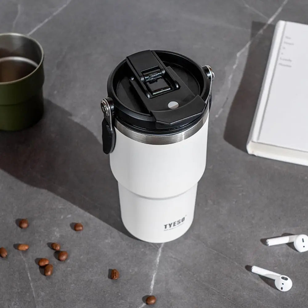 Tyeso 900ML Travel Mug Stainless Steel Coffee Cup Cold Hot Double-layer Insulated Cup Tumbler Thermo Water Bottle Car Vacuum Cup