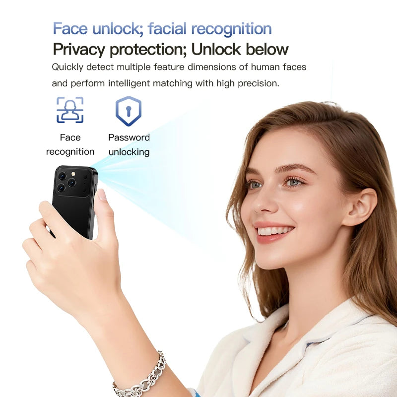 SOYES XS18Pro Mini Smartphone 3.0" Display 2GB RAM 16GB ROM Dual SIM Standby Dual Camera Android 9.0 Apps WiFi i17 Mini Phone
