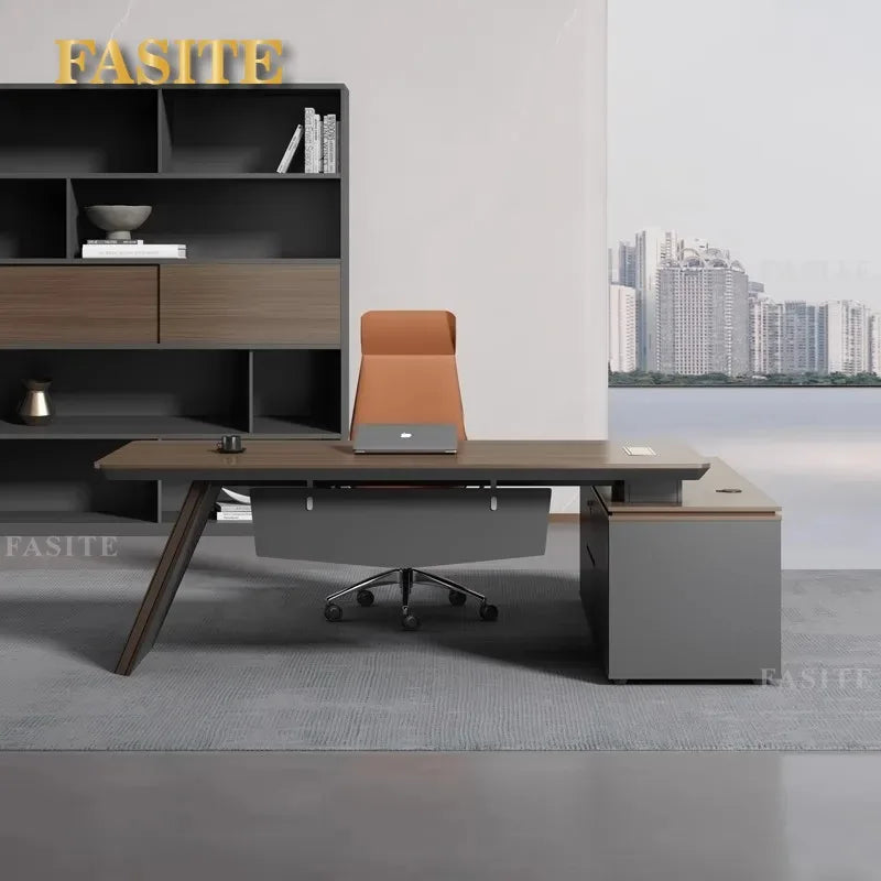 Boss Office Desk and Chair Combination Manager Chairman President Office Furniture Large Office Desk