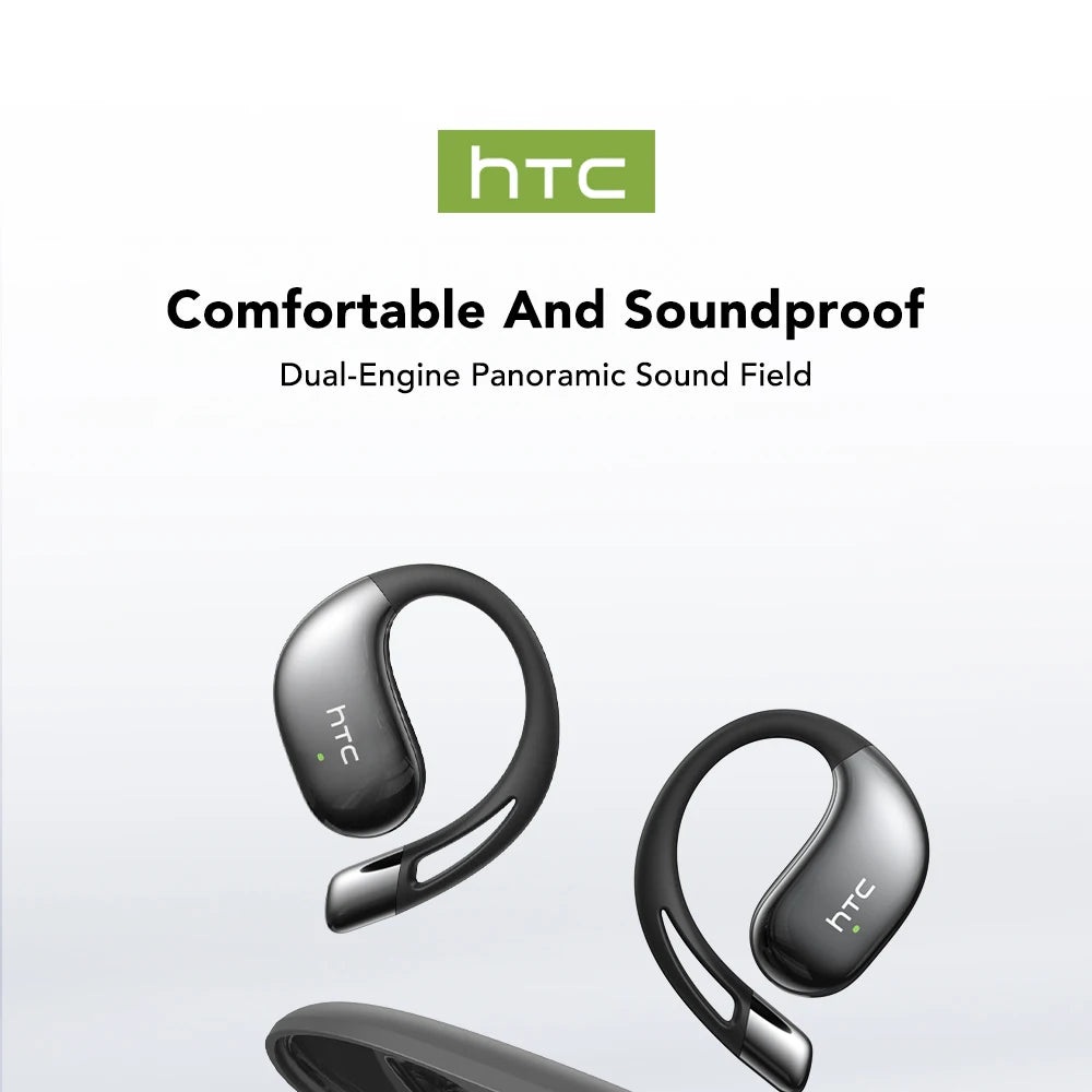 【HTC NE57】 Bluetooth V6.0 Earphones AI Translator Earbuds OWS Sport Wireless Headphones Comfort Earhooks Long Life with Mic