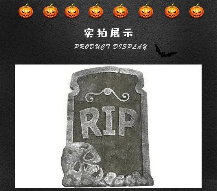 4pcs Halloween Foam RIP Graveyard Tombstone Decor Skeleton Tomb Haunted House Party Prank Prop Yard Outdoor Home Decorations