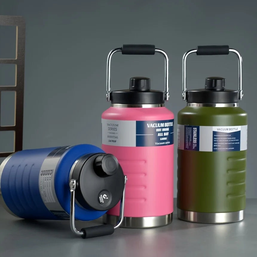 Large Capacity 2L Stainless Steel 304 Insulated Water Bottle Portable Sport Water Jug Handheld Thermos TonTon Water Bucket