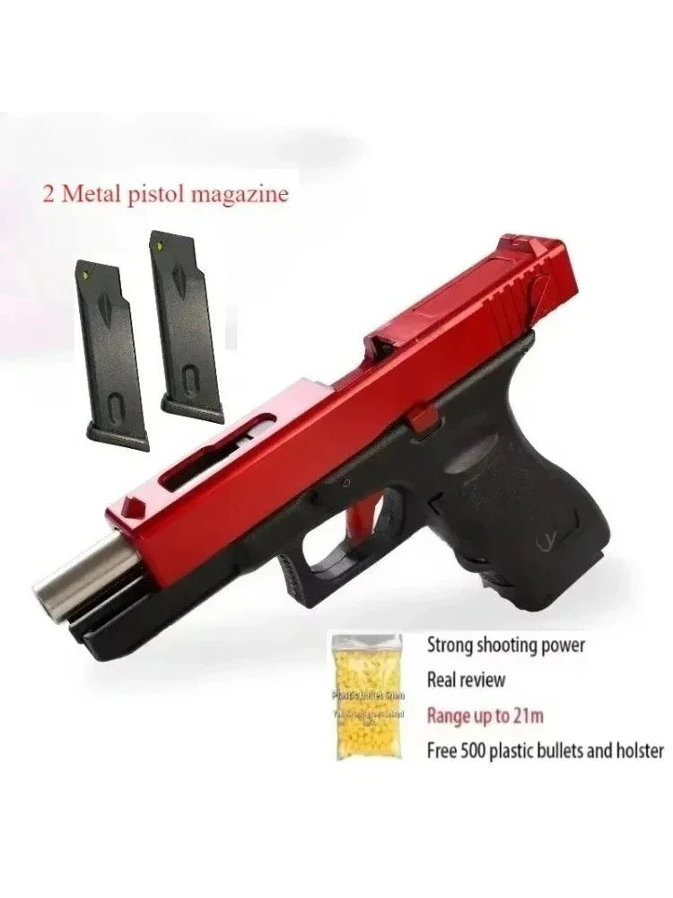 G17 Alloy Toy Gun Realistic Look Detachable Design with Free Aiming Device Exquisite Collection Great Birthday Gift for Boys