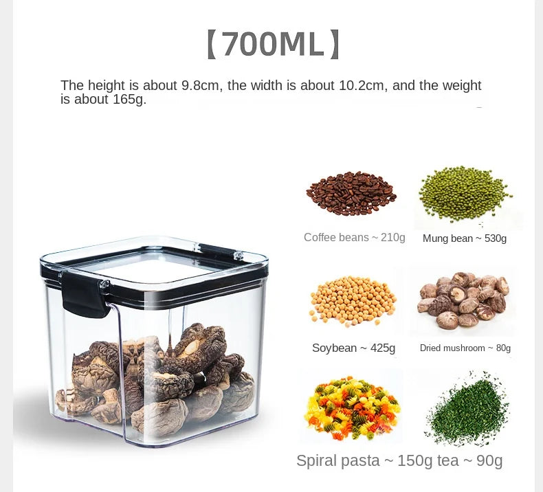 Set de Frascos Herméticos para Cocina - Organizador de Alimentos