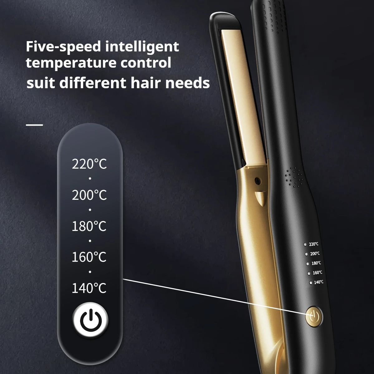 Mini Hair Straightener Ceramic Negative Ion Straightening Flat Iron Adjustable Temperature Hair Straightening Clip