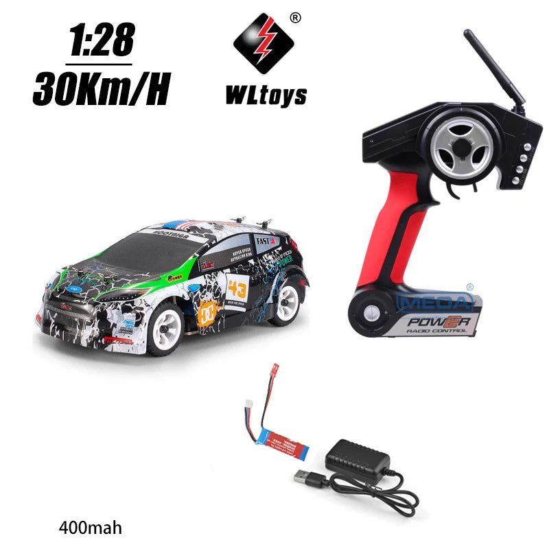 Wltoys RC 1/28 30Km/H 284191 Remote Control High Speed Racing Mosquito 2.4GHz Off-Road RTR Rally Drift Car