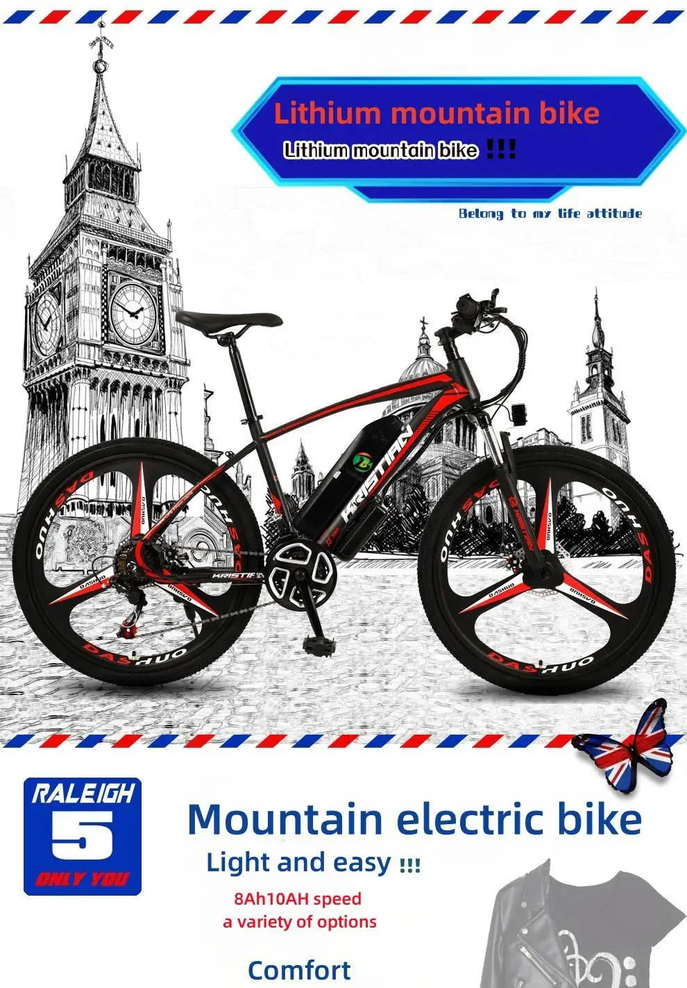 750W Electric Folding City Bike 48V 48V Lithium Battery Steel Frame Electric Mountain Bike With Fat Tire
