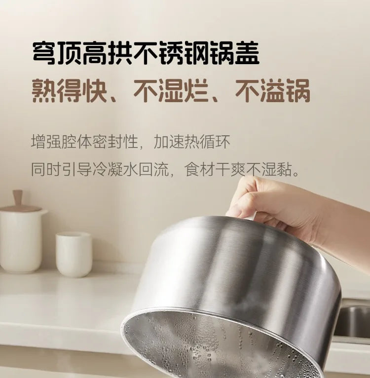 Multifunctional Stainless Steel Electric Pot Steam Stew Cooker Baby Food Cooking Pot