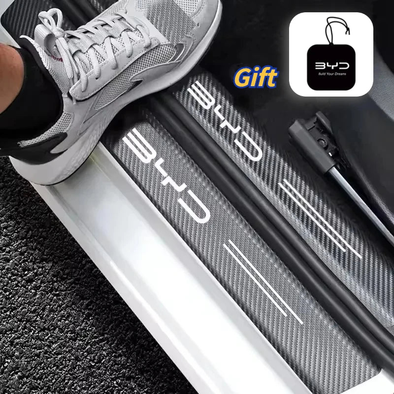 For BYD Series Car Door Sill Stickers Atto 3 Yuan Plus Atto 2 Shark Dolphin Surf Dolphin Seal Song Plus Sealion Tang Han