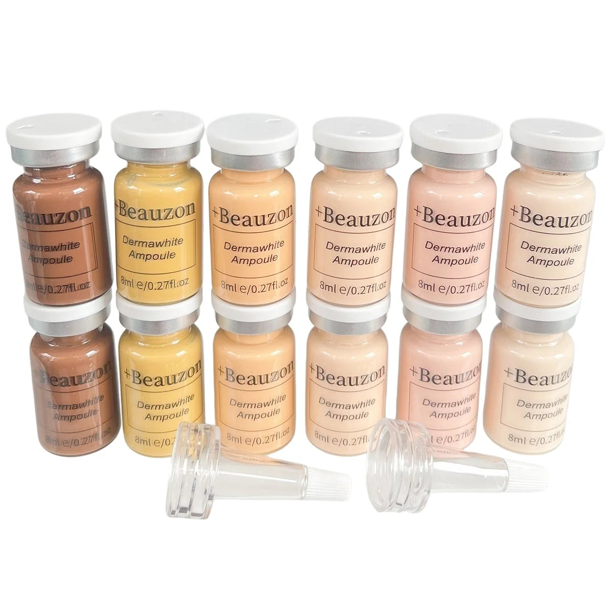 8ml BB Cream Hyaluronic Acid Facial Glow Serum Ampoule Essence Peptide Moisturizing Foundation Skin Rejuvenation Care Beauzon