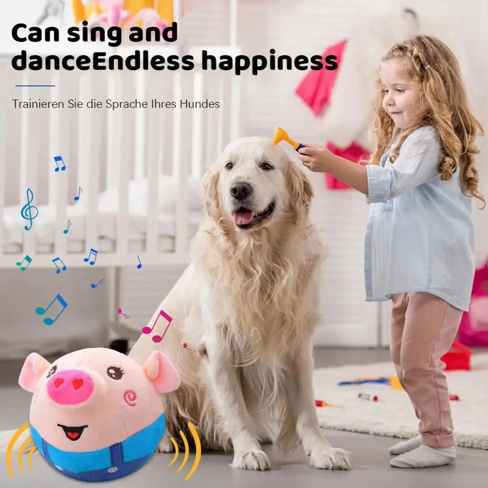 Shake Bouncing Jump Balls Music Vibration USB Rechargeable Electronic Pet Dog Toy Electronic Singing