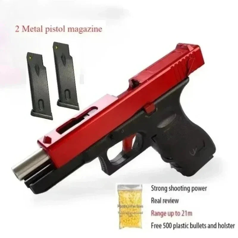 G17 Alloy Toy Gun Realistic Look Detachable Design with Free Aiming Device Exquisite Collection Great Birthday Gift for Boys