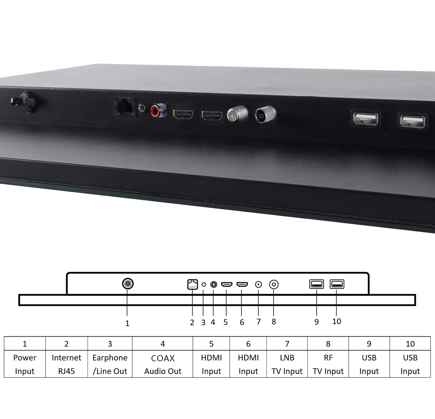 Souria 22.1 inches Smart Black Color Waterproof Bathroom LED TV for Luxury Hotel SPA Kitchen TV Bluetooth Android New