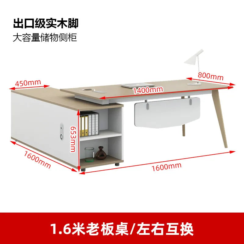 CZ Office Simple Modern Fashion General Manager Desk High-end Executive Desk Manager Office Desk and Chair Set