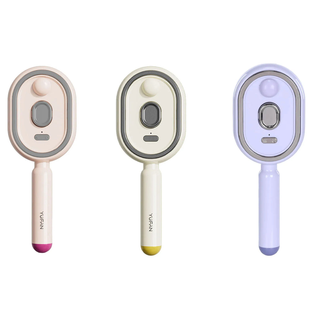 Electric Steam Brush USB-C Charging Wet Electrics Hairbrush Rechargeable Steams Hair Straightener for Both Long & Short Hairs