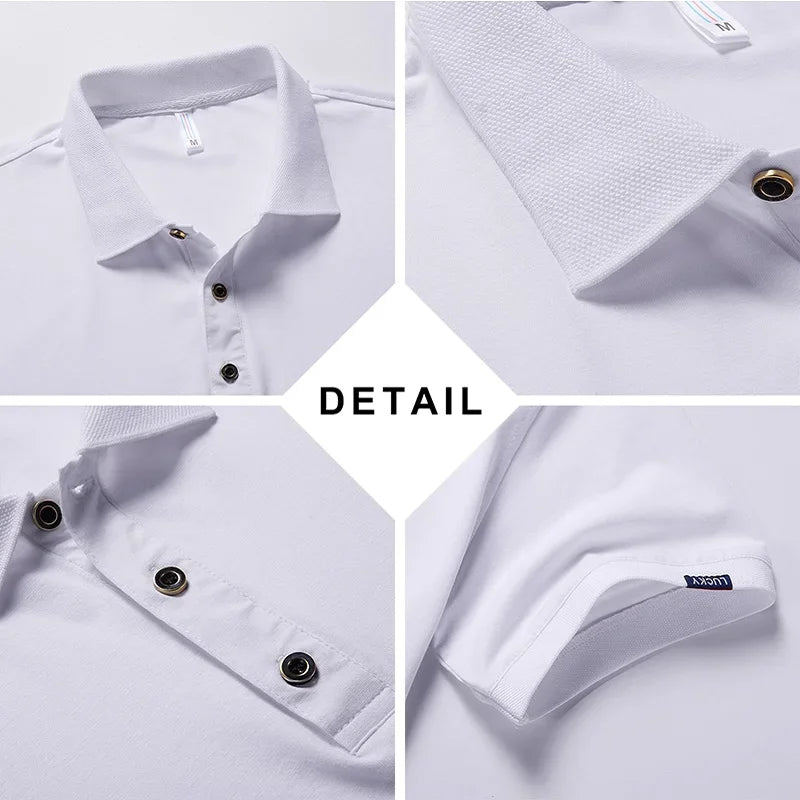 Large Size Men's Polo Shirt Cotton 2024 Summer 6xl Husband Business Collar White Black Short Sleeve Plus 8xl 7xl Tops Shirt Male