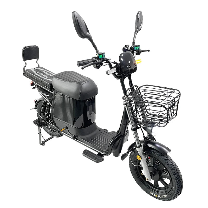 Electric Bike 16” Delivery Electric Bicycle Manufacture 800W 60V Lithium Battery Black E-bike