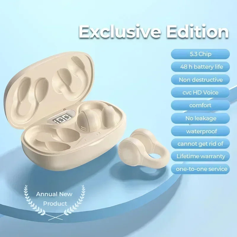 NEW X58 Wireless Earphone Noise Reduction Bluetooth LDE Power Display Earbuds in-Ear Headsets with Mic Touch Control for Phone