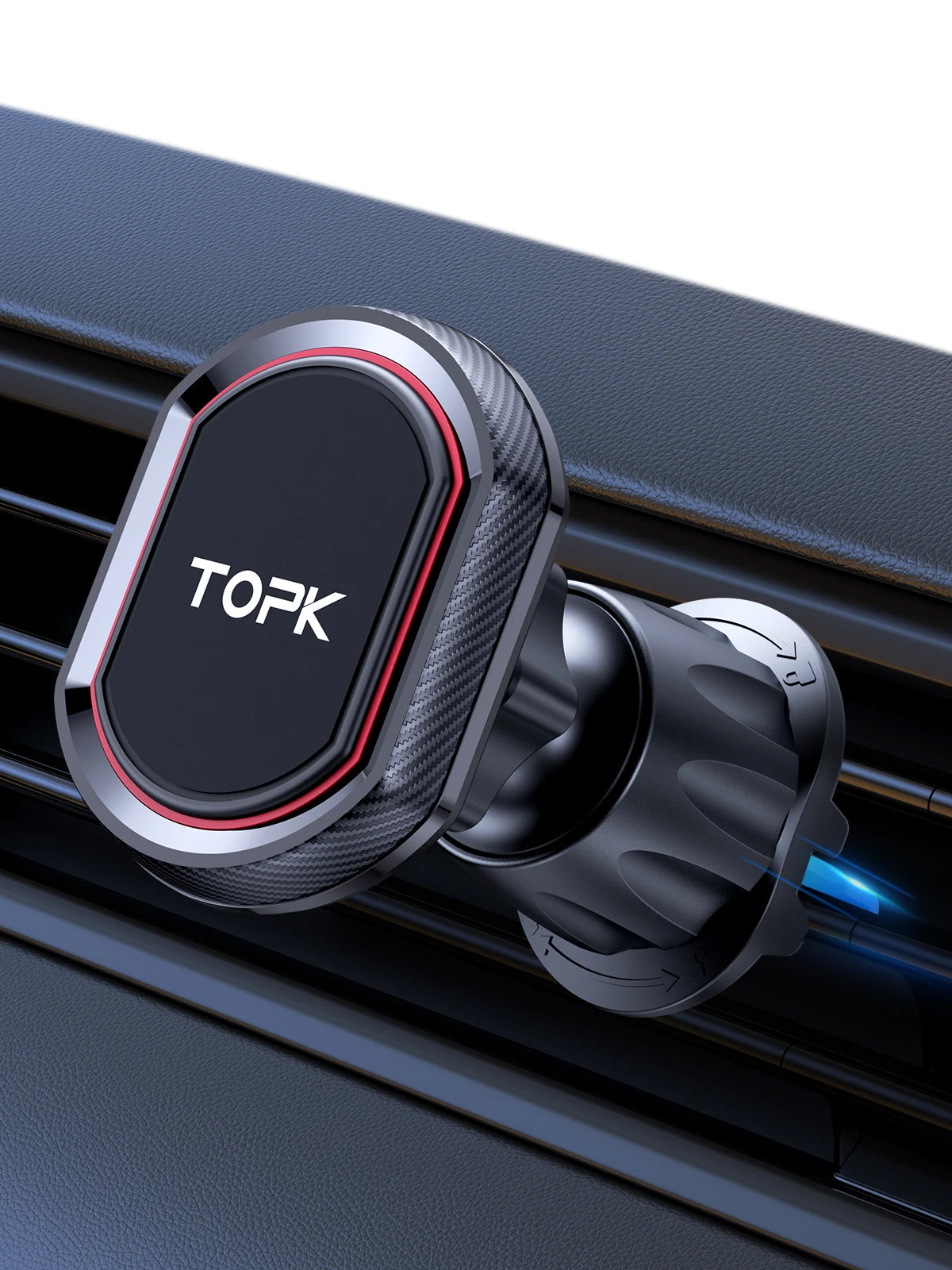 TOPK Magnetic Air Vent Car Phone Holder [Strong Magnet] Car Vent Mount Phone Stand Compatible with iPhone15 14 13 Samsung Xiaomi