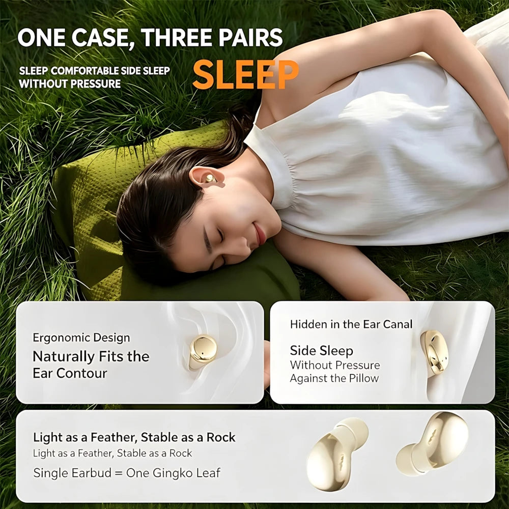 6 Earphones Wireless Bluetooth Headphones Smart Touch Half Ear Clip Ear Sleeping Couple Creative Gifts Noise Reduction Headsets