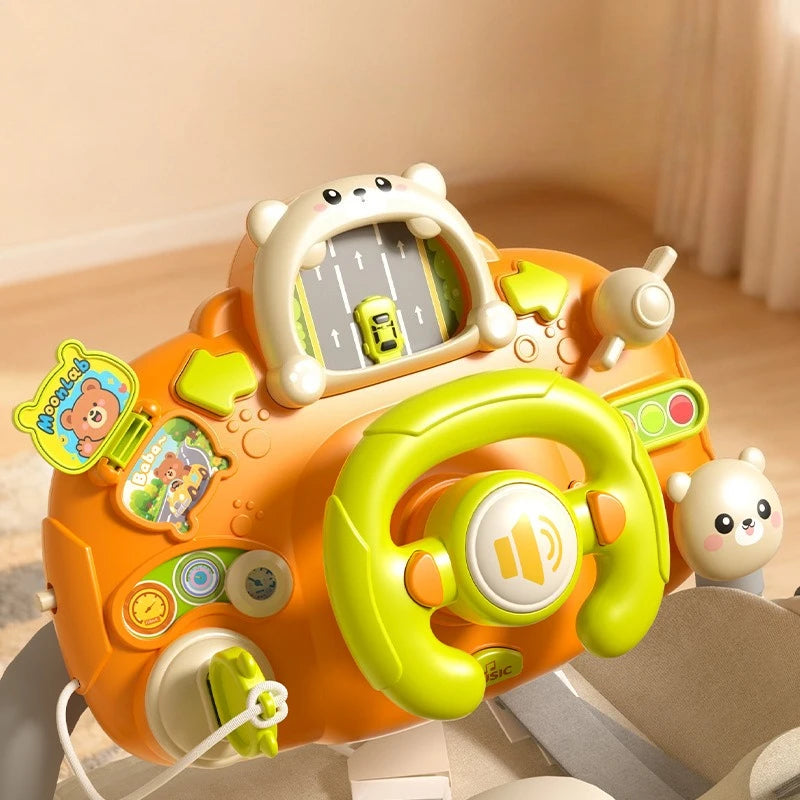 Children Early Education Intelligence Steering Wheel Toy Childrens Simulated Realistic Driving Car Small Cart Soothing Girl Toys