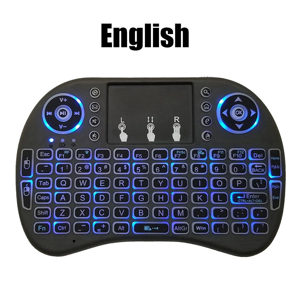 Mini Teclado Inalámbrico 2.4G con Touchpad y Retroiluminación