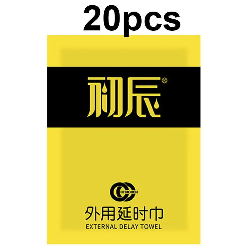 20pcs Male Delay Wipes Wet Tissue Delay Spray Man Prolong Prevent Premature Ejaculation For Men Lasting