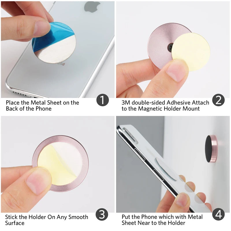 Magnetic Car Mobile Phone Holder Universal Car Cell Phone Stand For iPhone OPPO Huawei Dashboard Wall Mounted Car Magnet Sticker