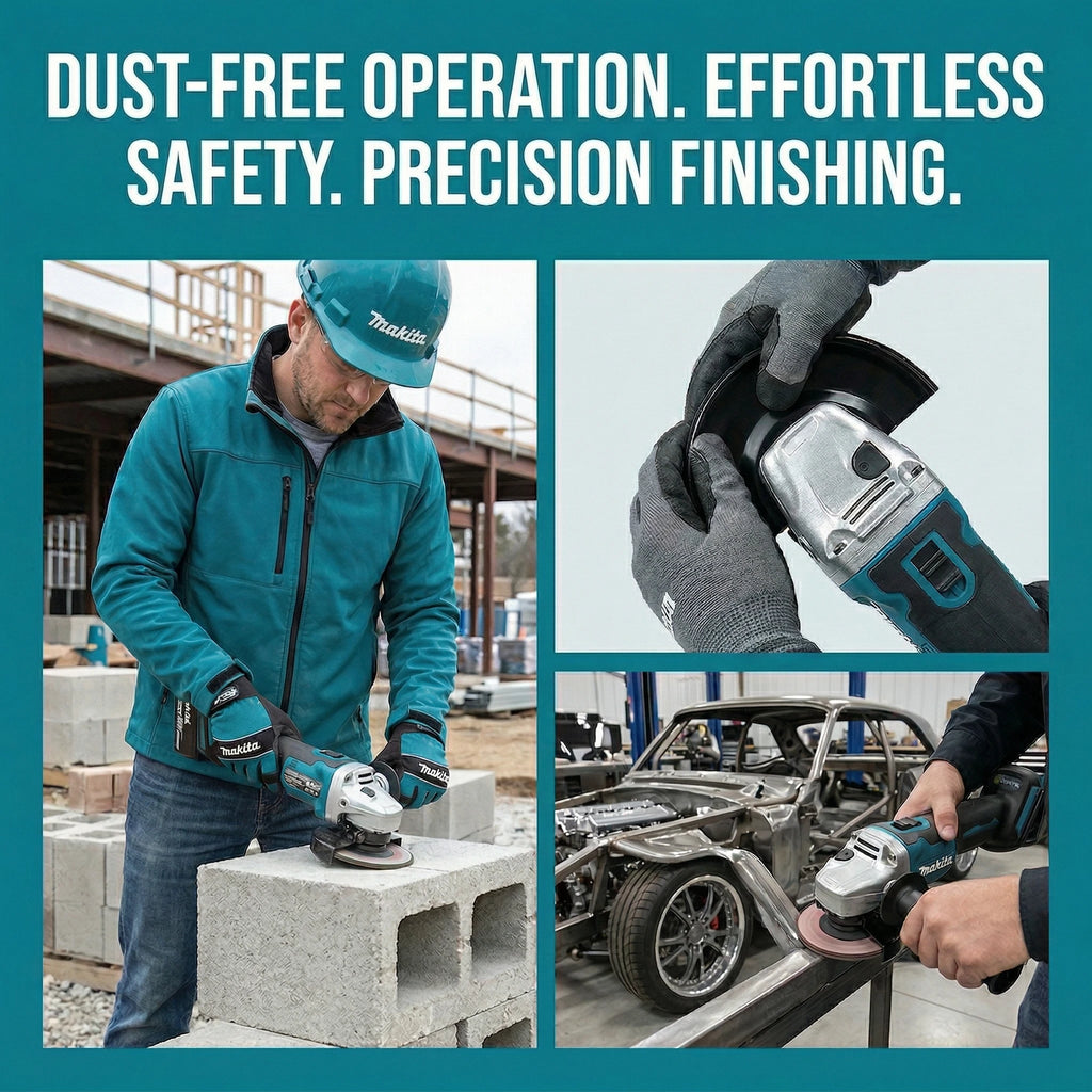 Makita DGA404 18V 6.0Ah 125mm Brushless Lithium Battery Angle Grinder Rechargeable Cutting Machine Multi-functional All-in-one B