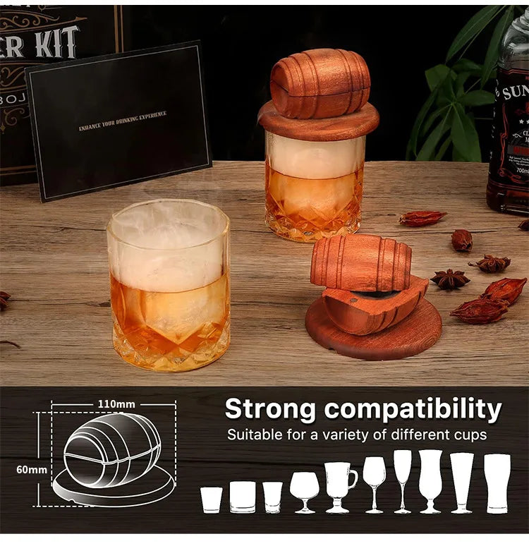 4/6 Flavors Whiskey Smoker Kit  Classic Cocktail Infuser Set with Wood Chips Smoker for Bourbon Whiskey Gifts, Birthday Present