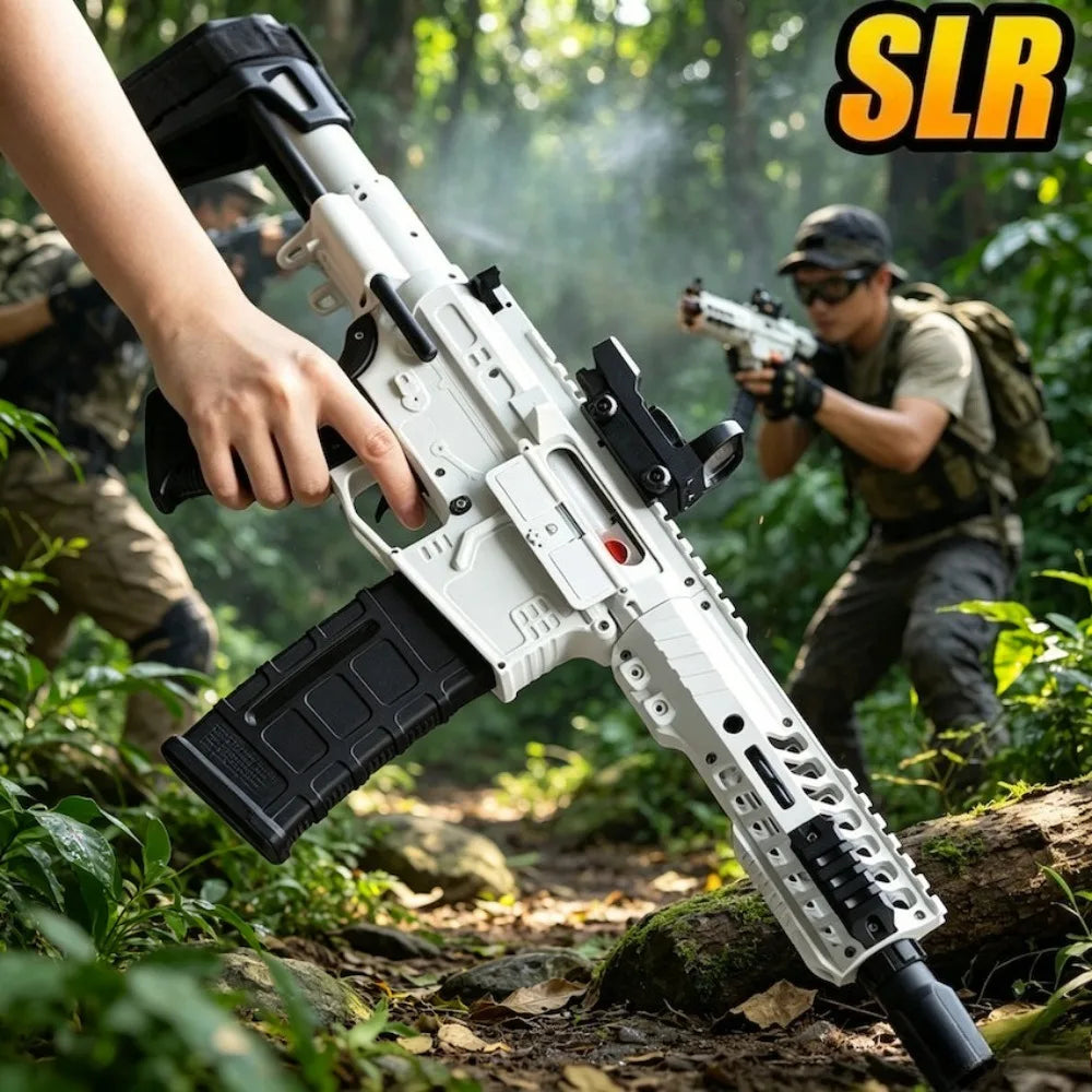Nylon SLR Electric Gel Ball Blasting Toy Gun Full Automatic Shoot Water Ball Launcher for Outdoor Team Interaction