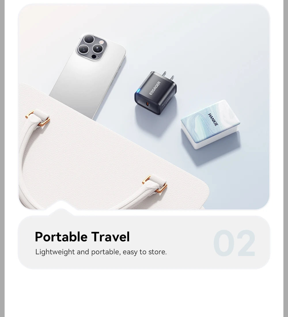 Cargador Mini USB-C 30W | Compacto y Potente - Compatible iPhone y Samsung