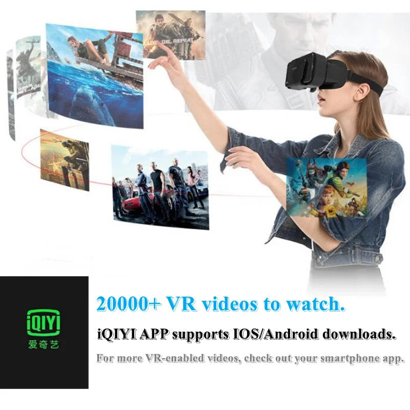 Shinecon Viar 3D VR Glasses Virtual Reality Device Helmet Lenses Headset Goggle Smart For Smartphone Cell Phone Mobile Realidade