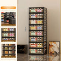 UVR Multifunctional Storage Cabinet Household Folding Shoe Organizer Large Capacity Light Luxury Multi-layer Snack Shelf