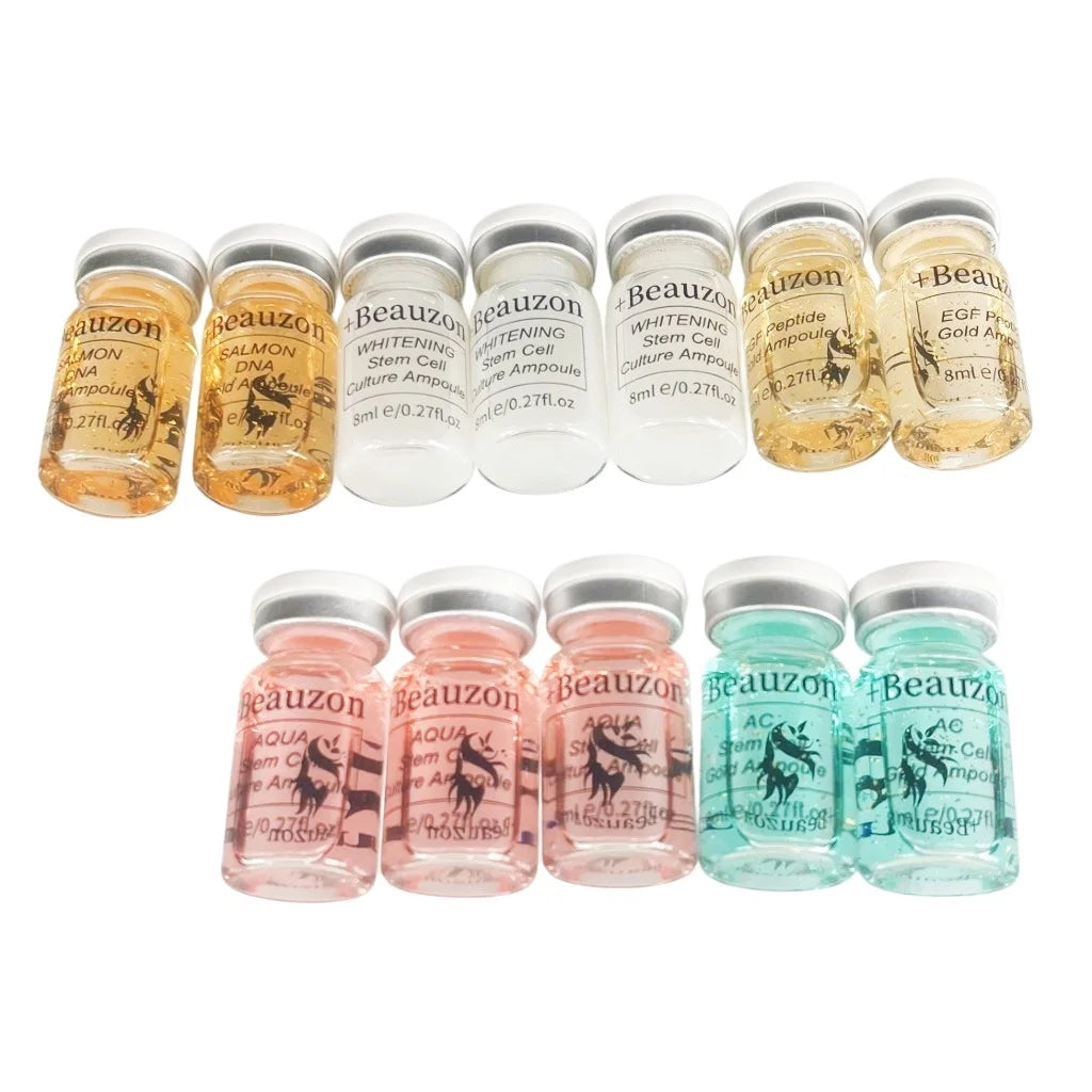 8ml BB Cream Hyaluronic Acid Facial Glow Serum Ampoule Essence Peptide Moisturizing Foundation Skin Rejuvenation Care Beauzon