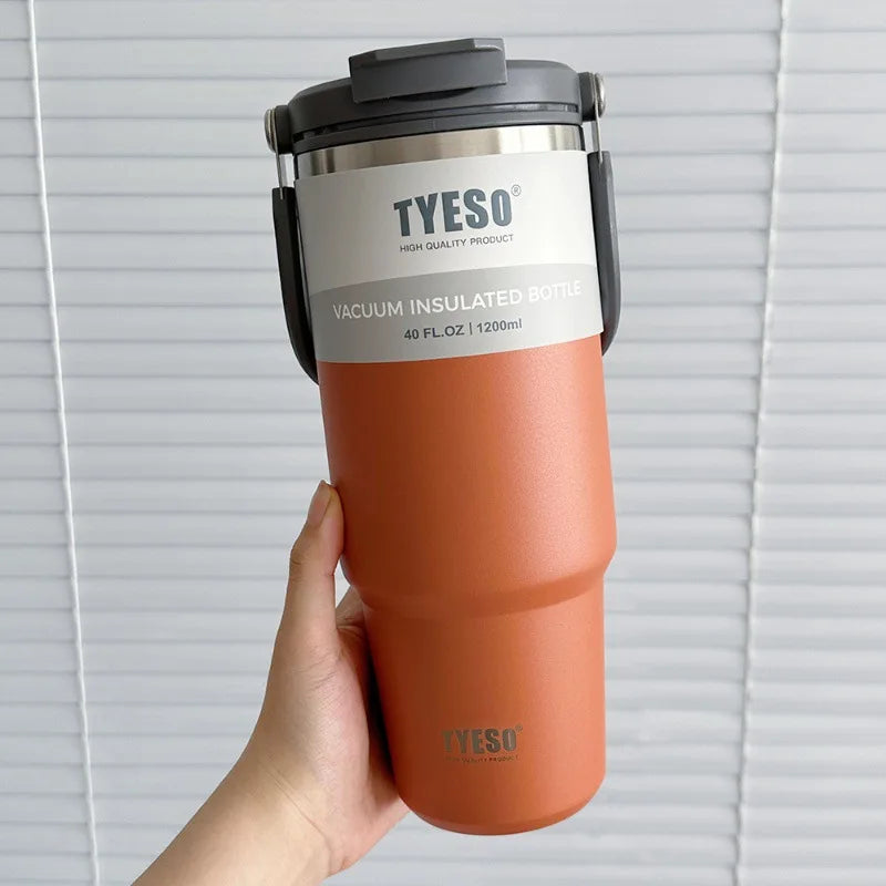 TYESO Large Capacity Stainless Steel Thermo Bottle Car Coffee Cup Keep Cold and Heat Thermal Mug Sport Water Bottle Vacuum Flask